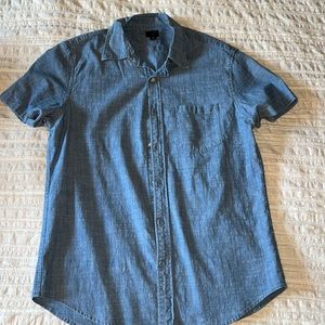 J Crew Flex Printed Short Sleeve Button Down